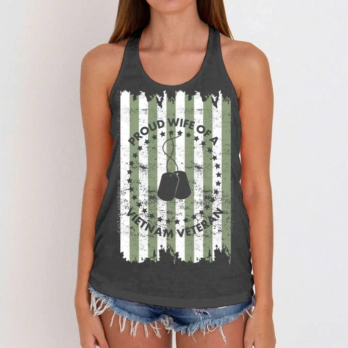 Proud Wife Of A Vietnam Veteran Women's Knotted Racerback Tank