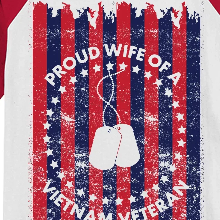 Proud Wife Of A Vietnam Veteran Kids Colorblock Raglan Jersey