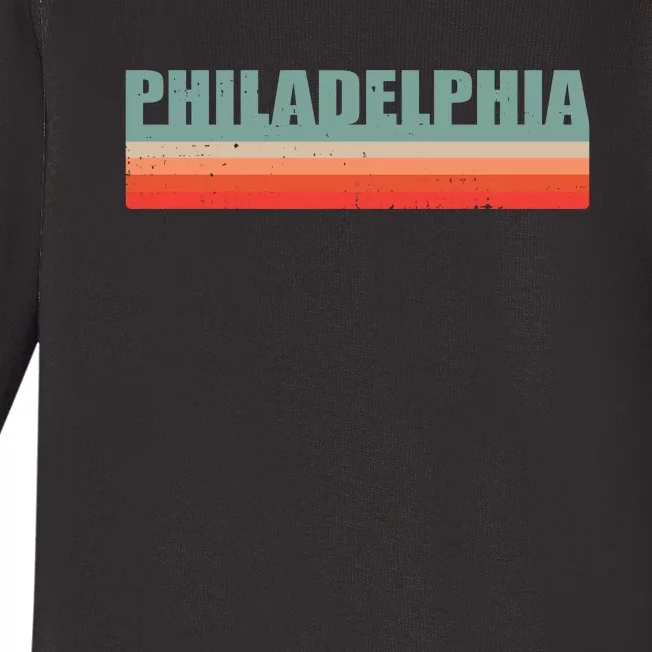 Philadelphia Retro Baby Long Sleeve Bodysuit