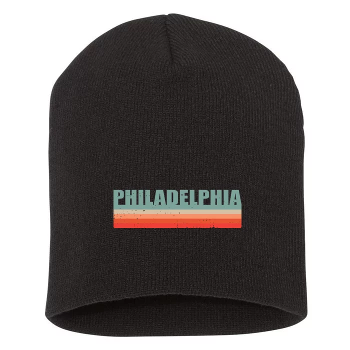 Philadelphia Retro Short Acrylic Beanie