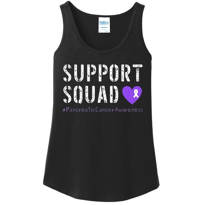 Purple Ribbon Pancreatic Cancer Awareness Ladies Essential Tank