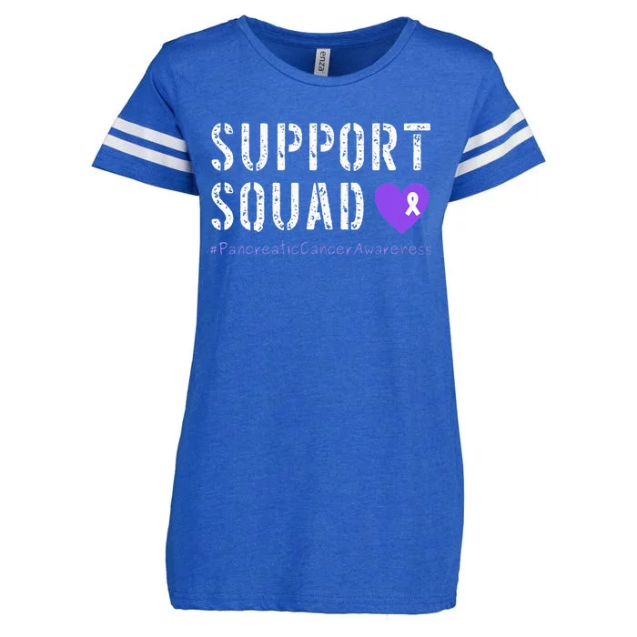 Purple Ribbon Pancreatic Cancer Awareness Enza Ladies Jersey Football T-Shirt