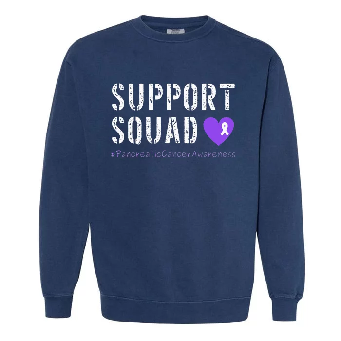 Purple Ribbon Pancreatic Cancer Awareness Garment-Dyed Sweatshirt