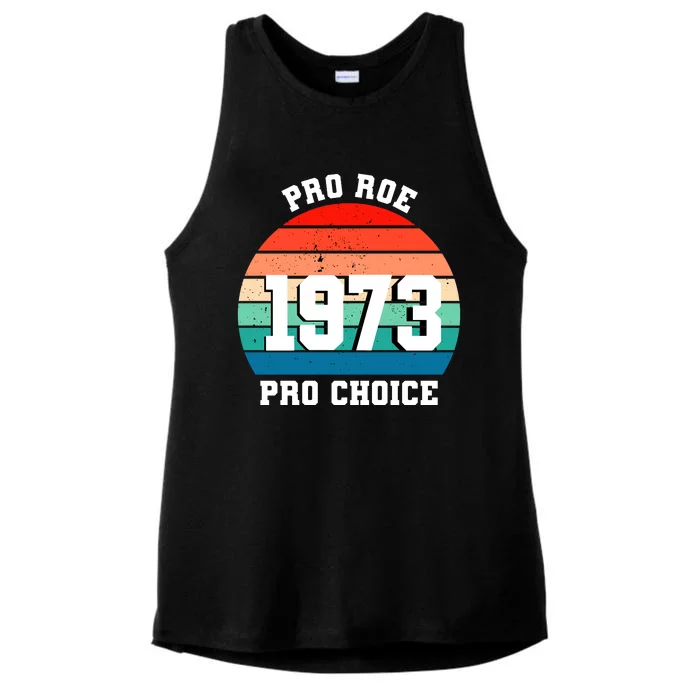 Pro Roe Pro Choice 1973 Ladies Tri-Blend Wicking Tank