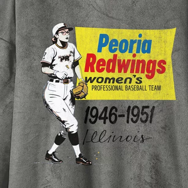 Peoria Redwings Hooded Wearable Blanket