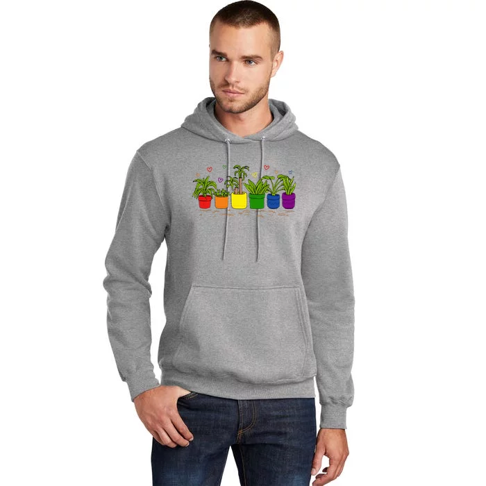 Pride Rainbow Plant Life Lgbtq Ally Design Tall Hoodie