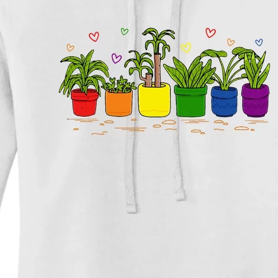 Pride Rainbow Plant Life Lgbtq Ally Design Women's Pullover Hoodie