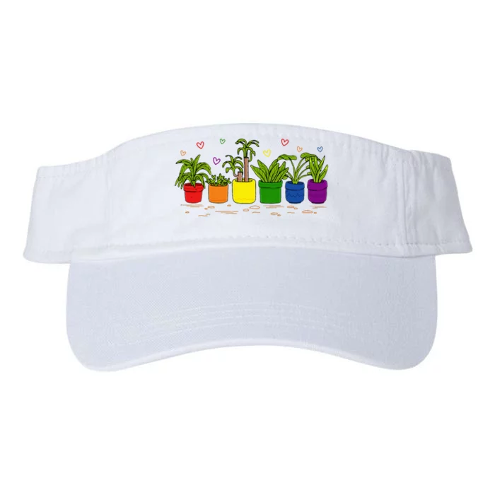 Pride Rainbow Plant Life Lgbtq Ally Design Valucap Bio-Washed Visor