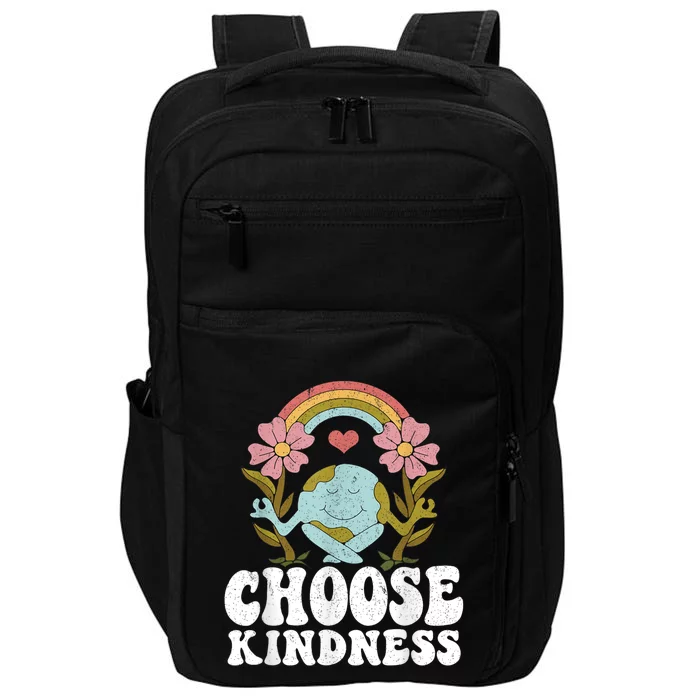 Positive Rainbow Peace Hippie Choose Kindness Earth Day Impact Tech Backpack