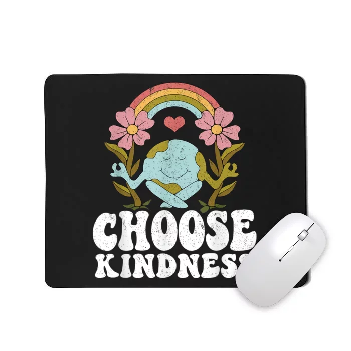 Positive Rainbow Peace Hippie Choose Kindness Earth Day Mousepad