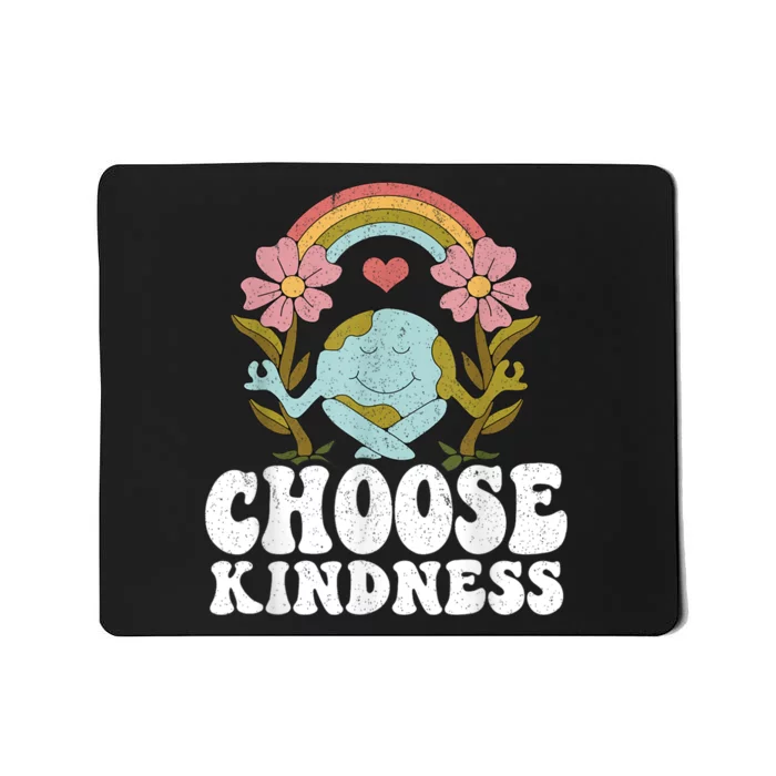 Positive Rainbow Peace Hippie Choose Kindness Earth Day Mousepad