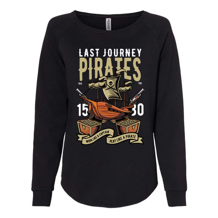 Pirates Retro Womens California Wash Sweatshirt