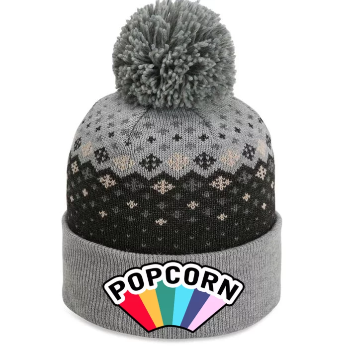 Popcorn Rainbow The Baniff Cuffed Pom Beanie