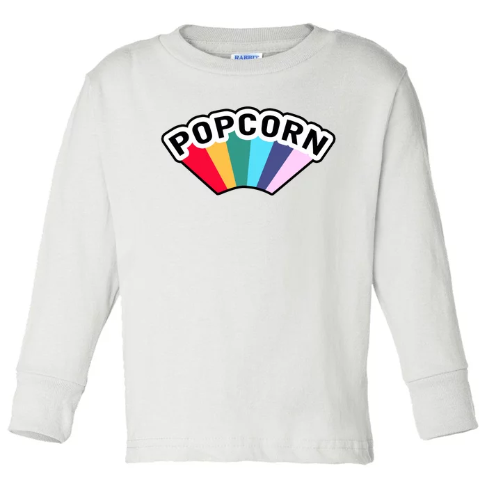 Popcorn Rainbow Toddler Long Sleeve Shirt