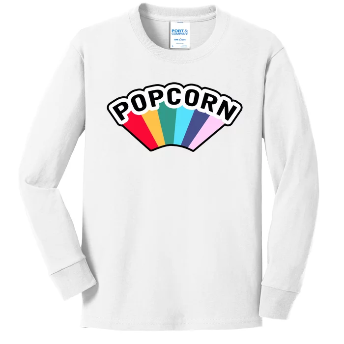 Popcorn Rainbow Kids Long Sleeve Shirt