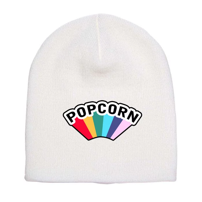 Popcorn Rainbow Short Acrylic Beanie