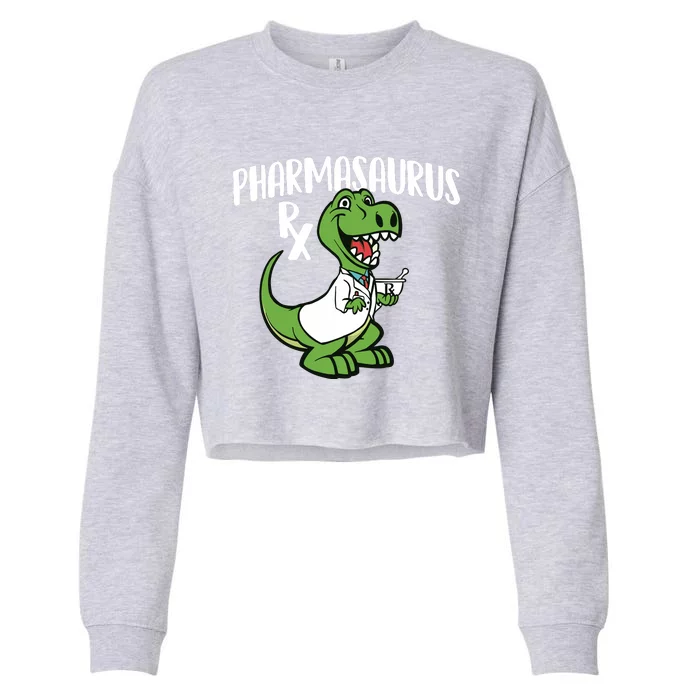 Pharmasaurus Rx Pharmacist Pharmacy Technician Apothecary Cropped Pullover Crew