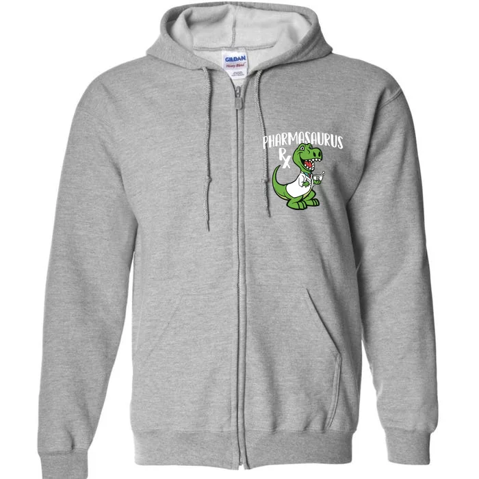 Pharmasaurus Rx Pharmacist Pharmacy Technician Apothecary Full Zip Hoodie