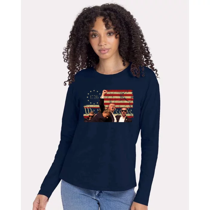 Pennsylvania Rally Pro Donald Trump Vintage Usa 2024 Womens Cotton Relaxed Long Sleeve T-Shirt