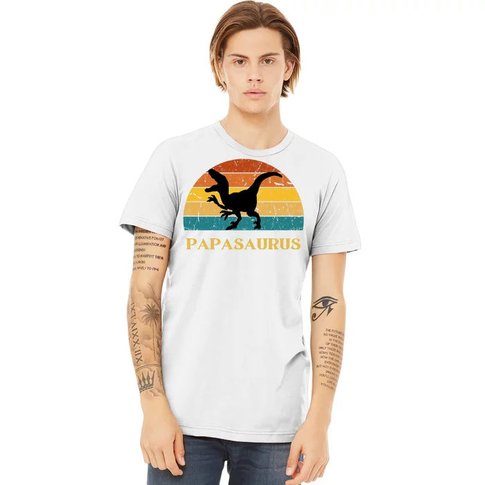 Papasaurus Retro Premium T-Shirt