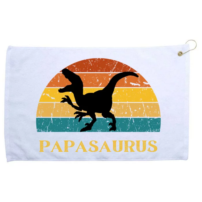 Papasaurus Retro Grommeted Golf Towel