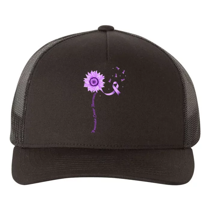 Purple Ribbon Pancreatic Cancer Awareness Yupoong Adult 5-Panel Trucker Hat