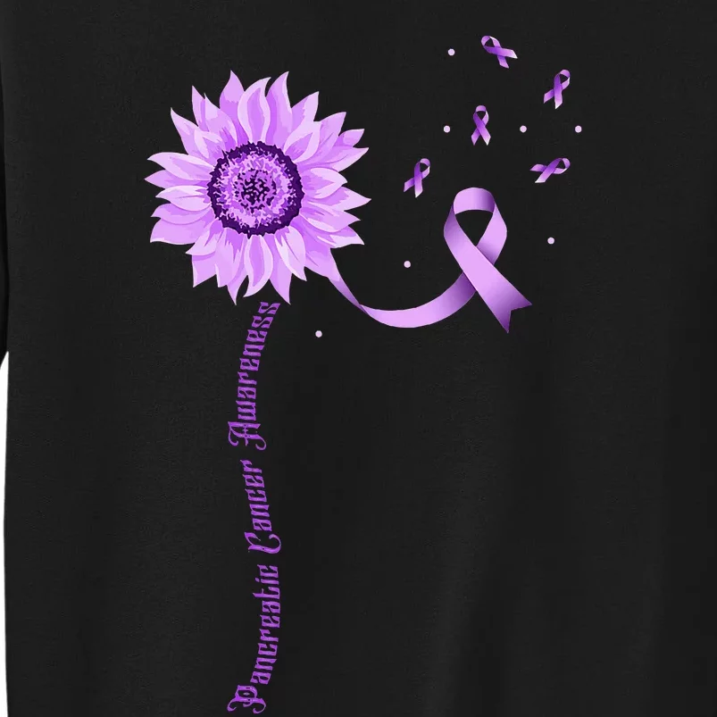 Purple Ribbon Pancreatic Cancer Awareness Sweatshirt