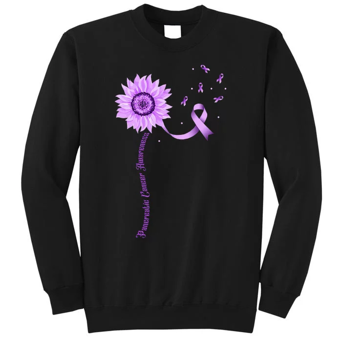 Purple Ribbon Pancreatic Cancer Awareness Sweatshirt