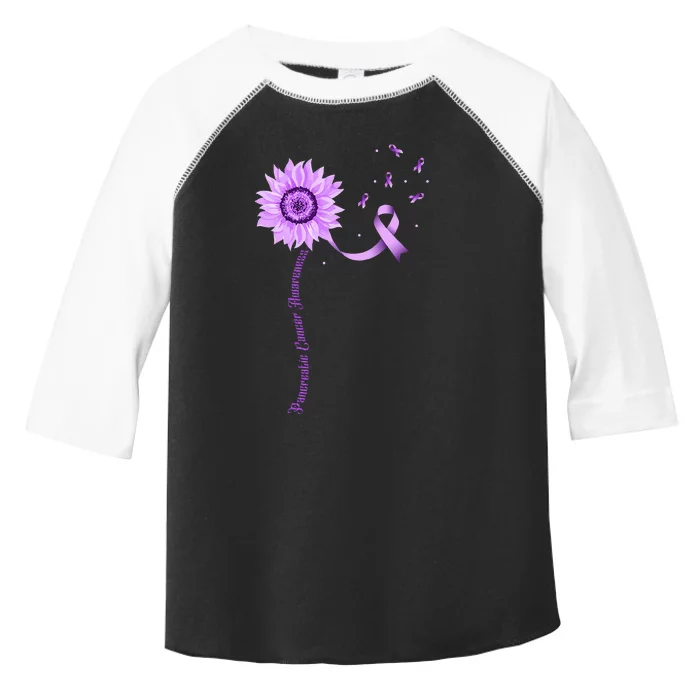 Purple Ribbon Pancreatic Cancer Awareness Toddler Fine Jersey T-Shirt