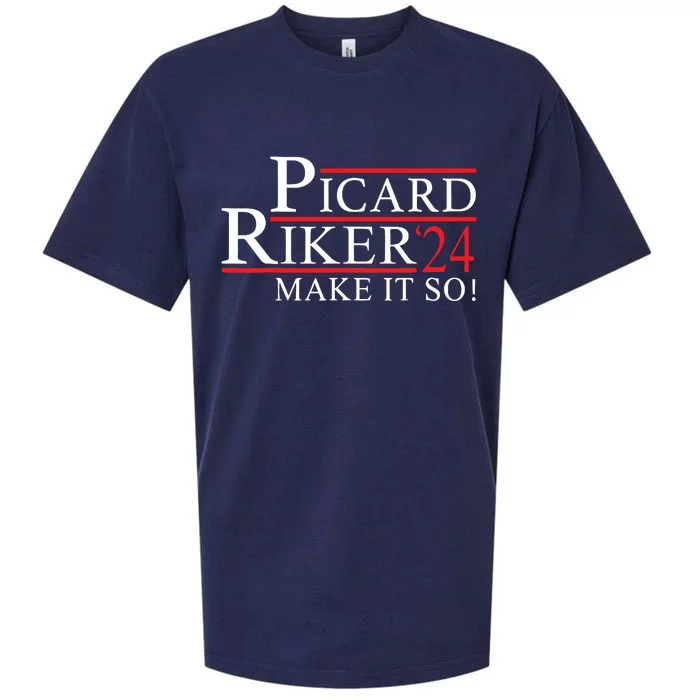 Picard Riker President 2024 Sueded Cloud Jersey T-Shirt