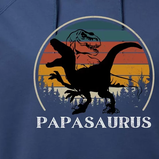 Papasaurus Retro Performance Fleece Hoodie