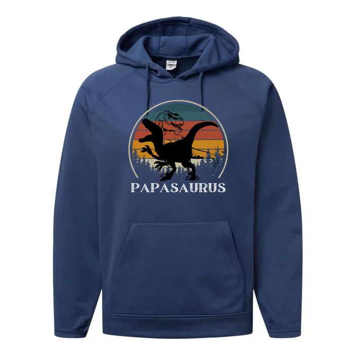 Papasaurus Retro Performance Fleece Hoodie