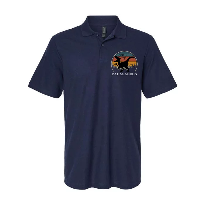 Papasaurus Retro Softstyle Adult Sport Polo