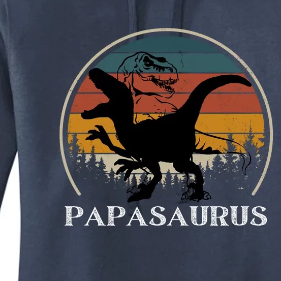 Papasaurus Retro Women's Pullover Hoodie