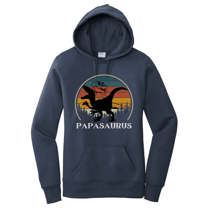 Papasaurus Retro Women's Pullover Hoodie