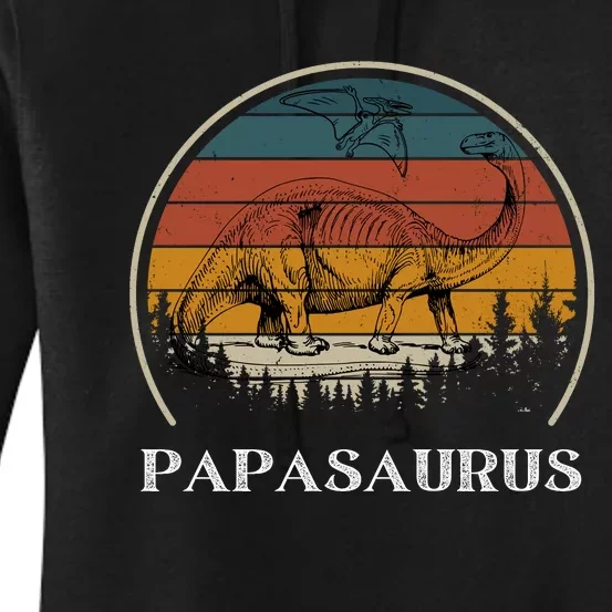 Papasaurus Retro Women's Pullover Hoodie