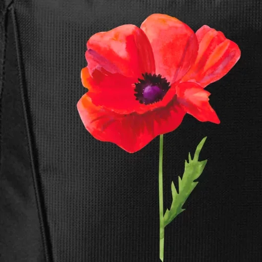 Poppy Red Poppy Flower Watercolour Garden Art Poppy Gift City Backpack