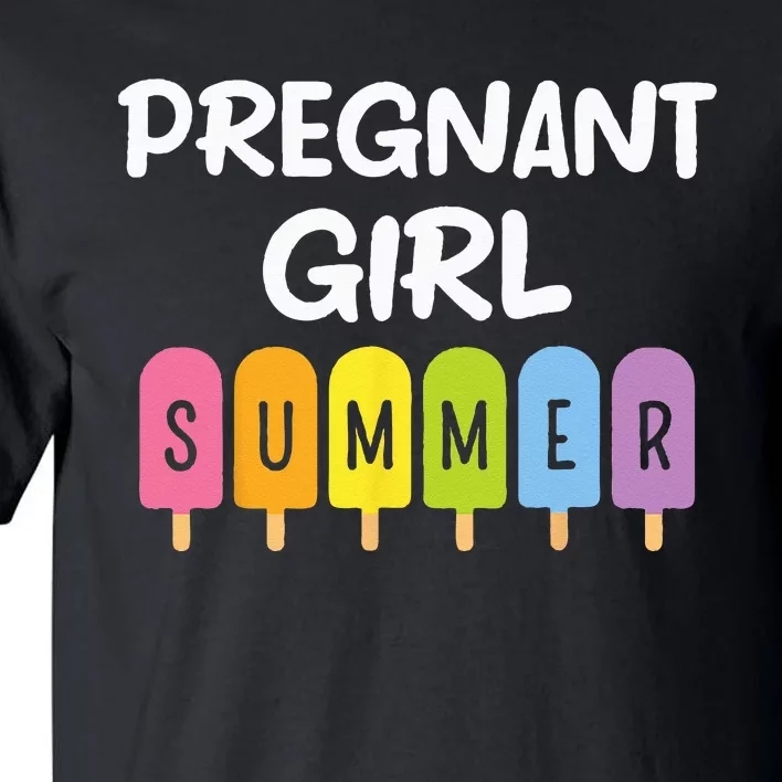 Pregnancy Reveal Pregnant Summer Baby Shower Tall T-Shirt