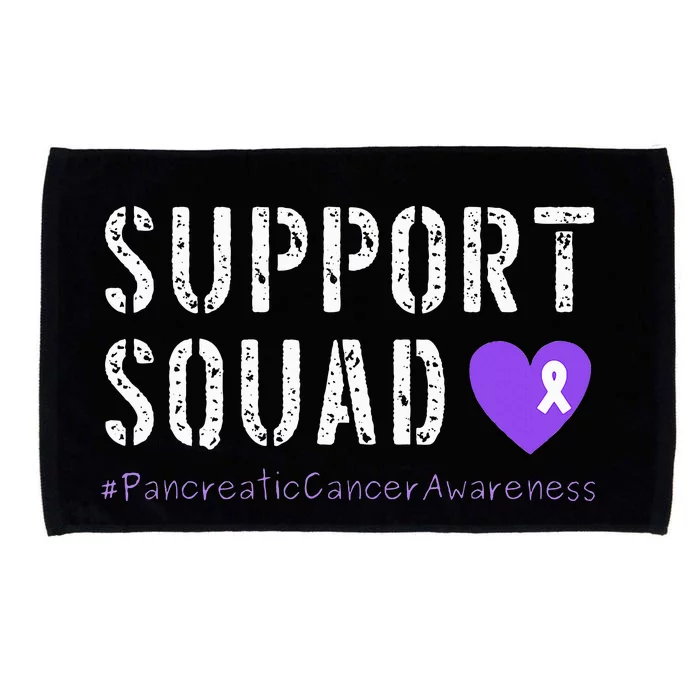 Purple Ribbon Pancreatic Cancer Awareness Microfiber Hand Towel