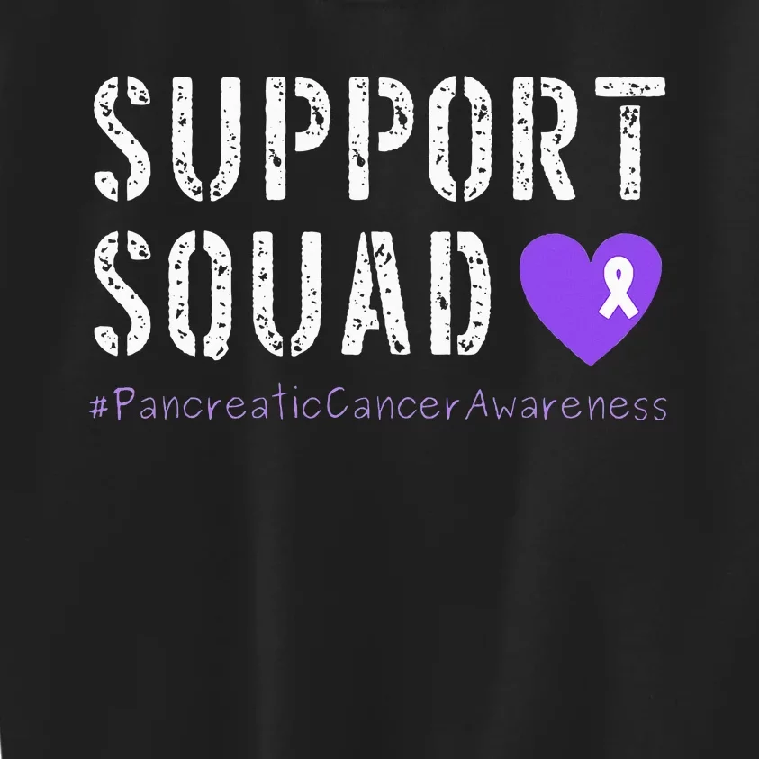 Purple Ribbon Pancreatic Cancer Awareness Kids Sweatshirt