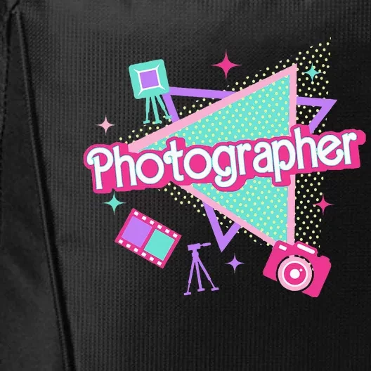 Photographer Retro Pink Photography Christmas City Backpack