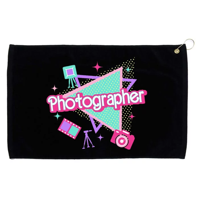 Photographer Retro Pink Photography Christmas Grommeted Golf Towel