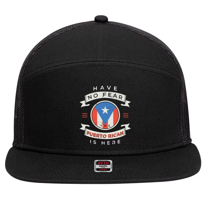 Puerto Rican 7 Panel Mesh Trucker Snapback Hat