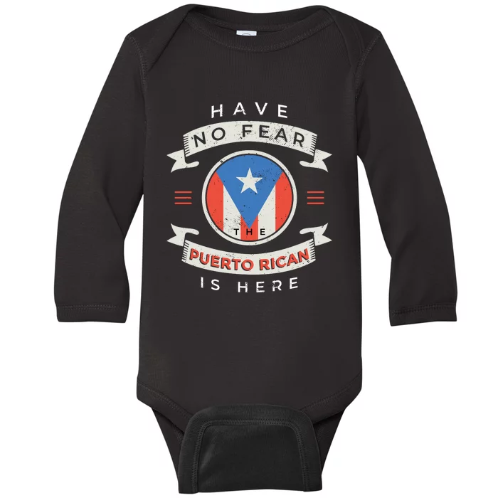 Puerto Rican Baby Long Sleeve Bodysuit