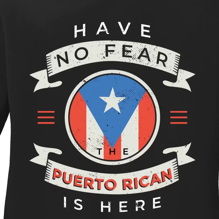 Puerto Rican Ladies Long Sleeve Shirt