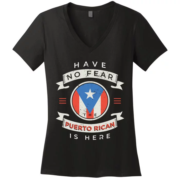 Puerto Rican Women's V-Neck T-Shirt