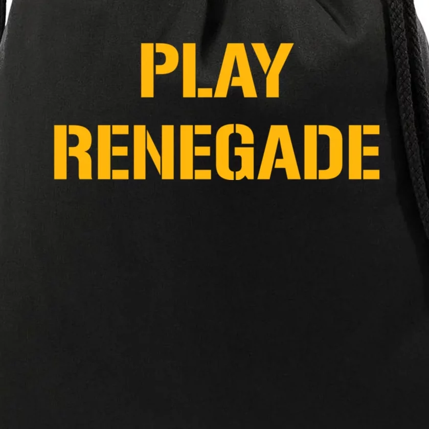 Play Renegade: Pittsburgh Theme Drawstring Bag