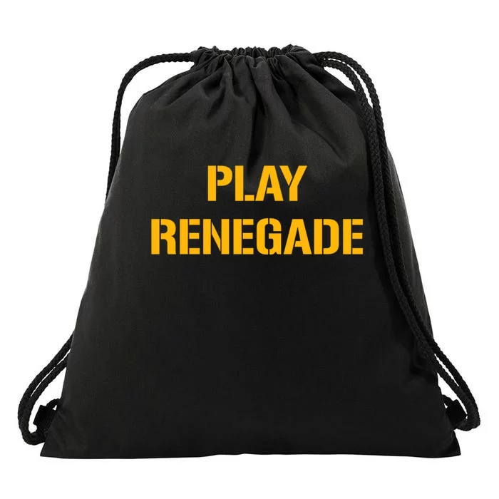 Play Renegade: Pittsburgh Theme Drawstring Bag