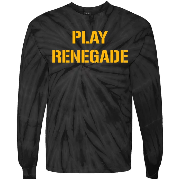 Play Renegade: Pittsburgh Theme Tie-Dye Long Sleeve Shirt