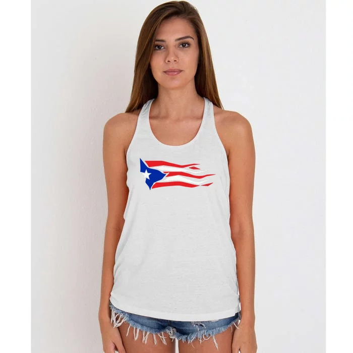 Puerto Rico Women's Knotted Racerback Tank